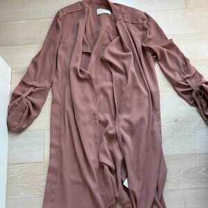 Aritzia Long Sleeve Silk Jacket